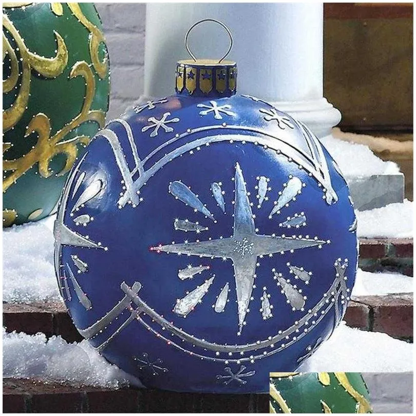 Christmas Decorations 60Cm Outdoor Inflatable Decorated Ball Made Pvc Nt No Light Large Balls Tree Toy 2022 Drop Delivery Home Garde Dhjfi