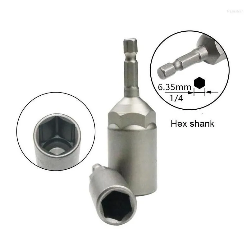 1pc 5.5mm-19mm extra deep bolt nut driver bit set 1/4 inch 6.35mm hex shank impact socket adapter setters for power tool