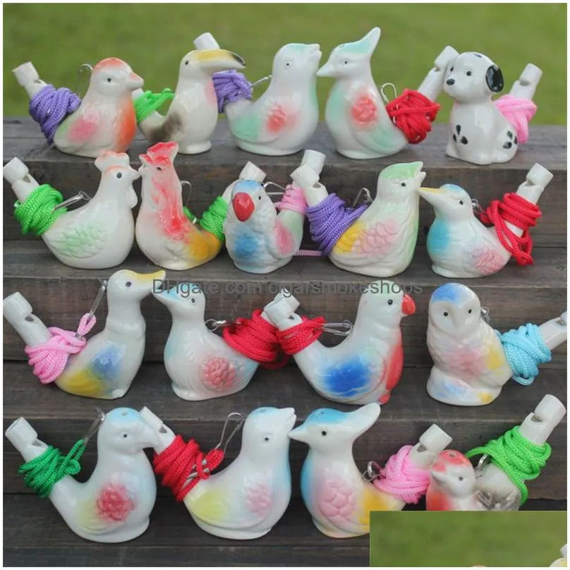 Party Favor Bird Shape Whistle Children Ceramic Water Ocarina Arts And Crafts Kid Gift For Many Styles 1 1Yx C Home Garden Festive Par Dhhhw