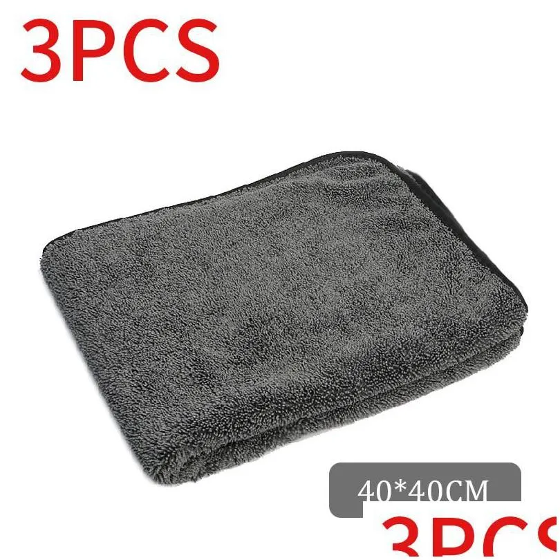 towel 1/3/6pcs microfiber car 600gsm braid drying cloth extra soft thick absorption auto care washing detailing accessories