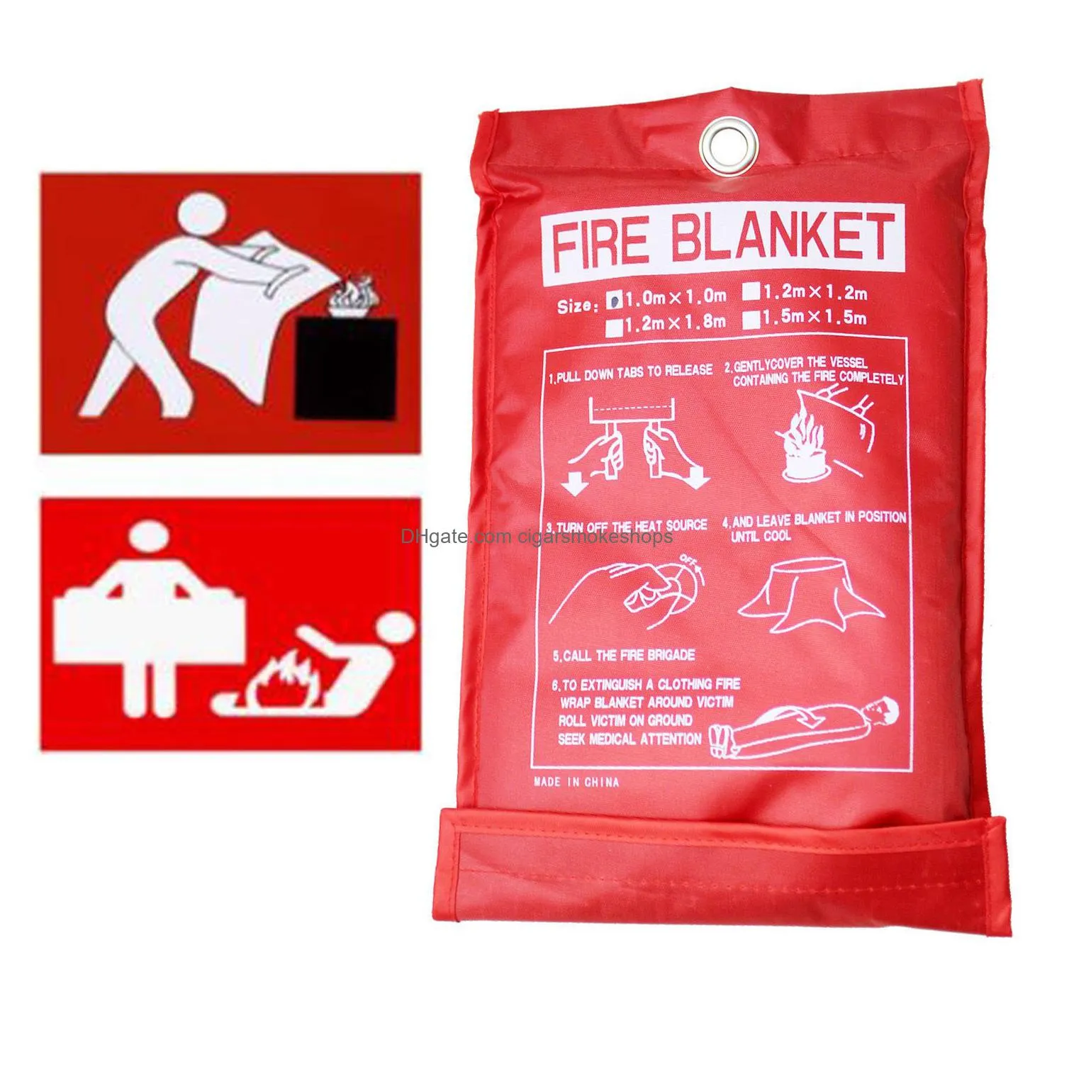 Other Home & Garden Home Safety Fire Blanket Large In Case Quick Release Protection Kitchen Cases 1M X Home Garden Dhmaq