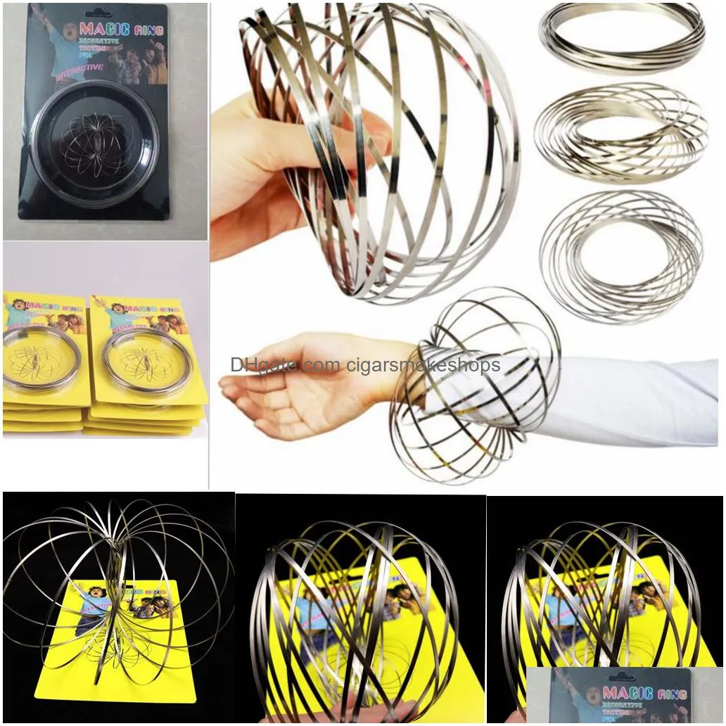 Novelty Items Toroflux Flow Rings 3D Kinetic Sensory Interactive Cool Toys For Kids Adts Funny Magic Ring Toy Kka4422 Home Garden Home Dhcr0