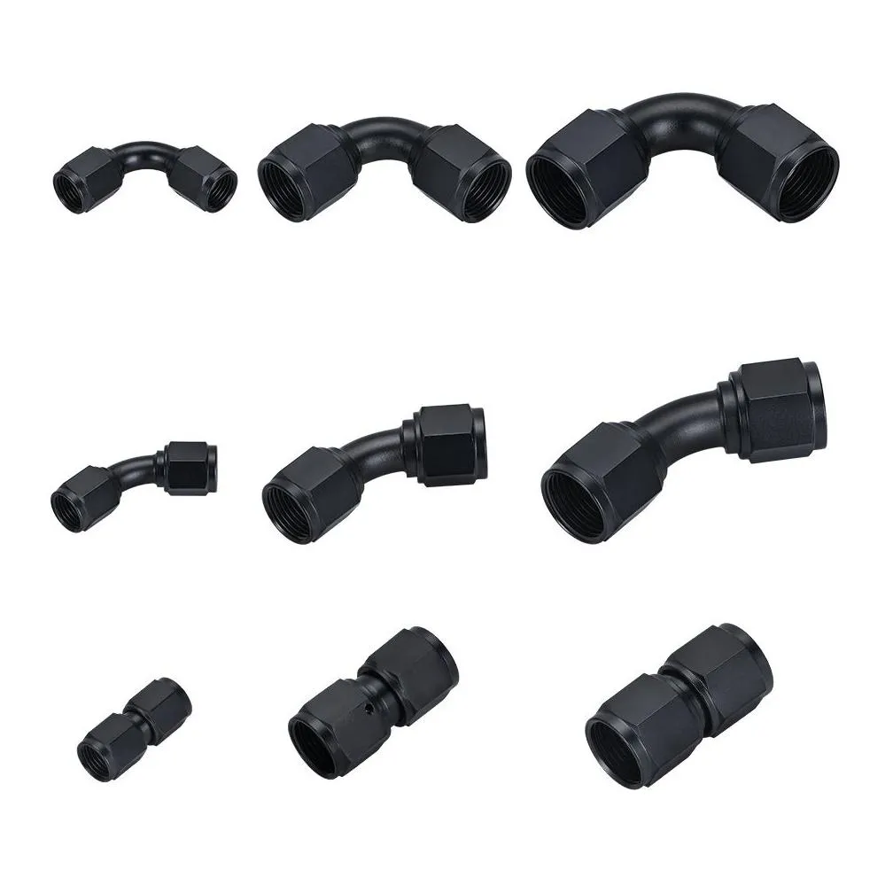 universal 0 45 90 degree an6 an8 an10 female to an6 an8 an10 female hydraulic hose elbow oil cooler fitting hose fittings -sl7000