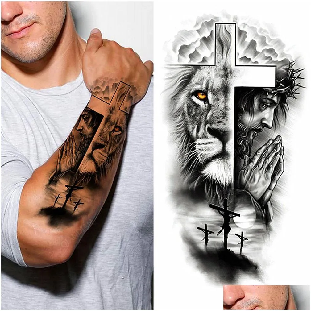 Tatuagem temporária com desenhos feminina/masculina, tatuagem artística  para braço, pernas, tatuagem com adesivo à prova d'água - AliExpress