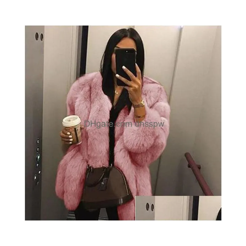 womens fur faux clearance sale women coat warm plush teddy autumn winter luxury soft jacket for thick outwear 4xl high quality