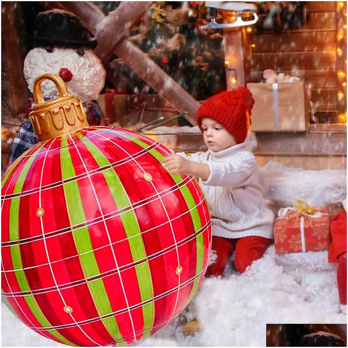 Christmas Decorations Balls Big Inflatable Xmas Tree Ornament Nt Spheres Home Decoration Toy For Year House Yard Garden Outdoor Part Dhzpc