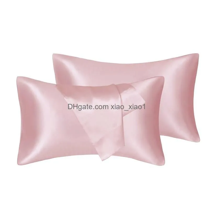 stock 10 colors silk pillowcase home el travel comfortable pillow covers high quality fast delivery