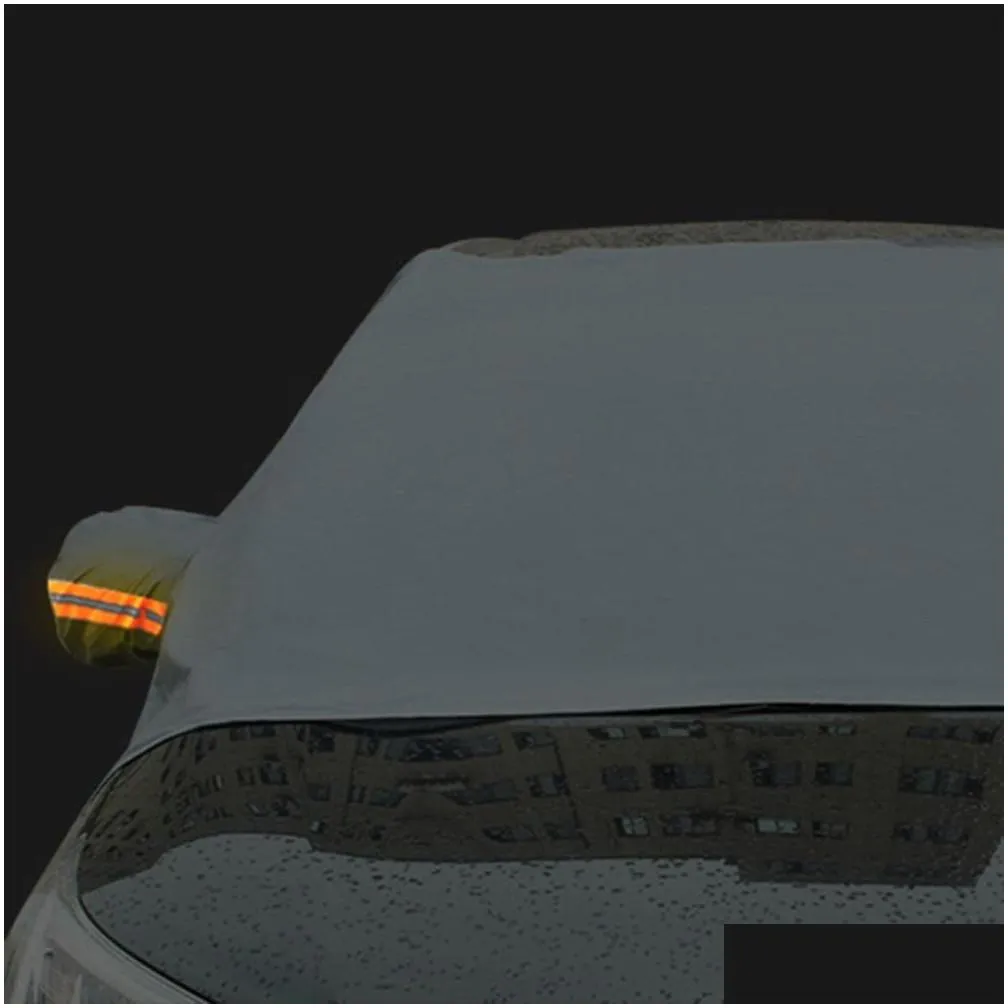 winter snow cover block frost windshield sunshade sunscreen half hood dustproof uv protection rainproof windshield