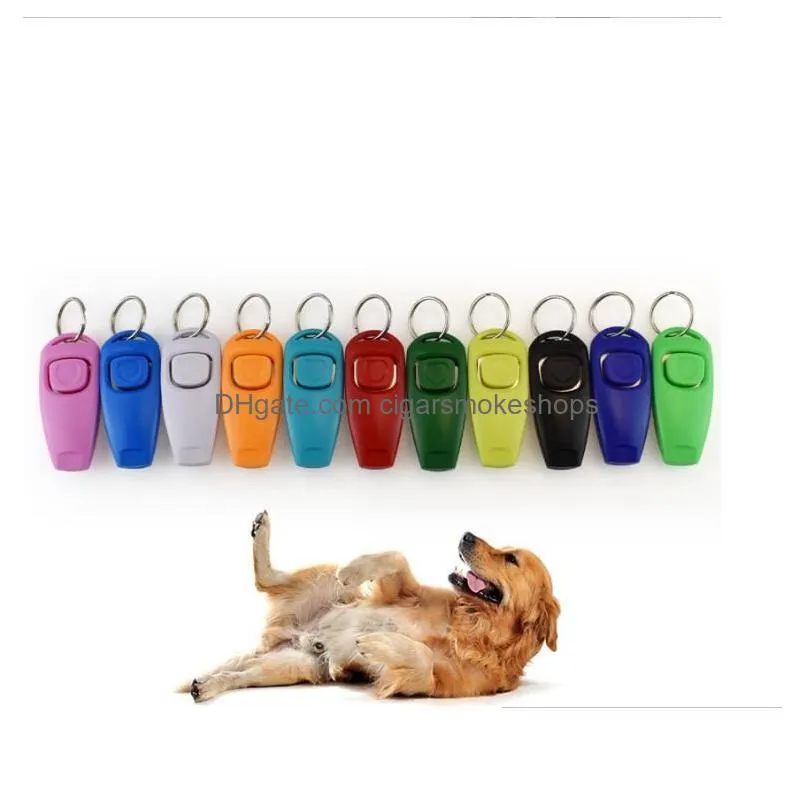 Dog Training & Obedience Pet Dog Training Obedience Whistle And Clicker With Keychain Puppy Stop Barking Aid Tool Portable Trainer Hom Dh3Hg