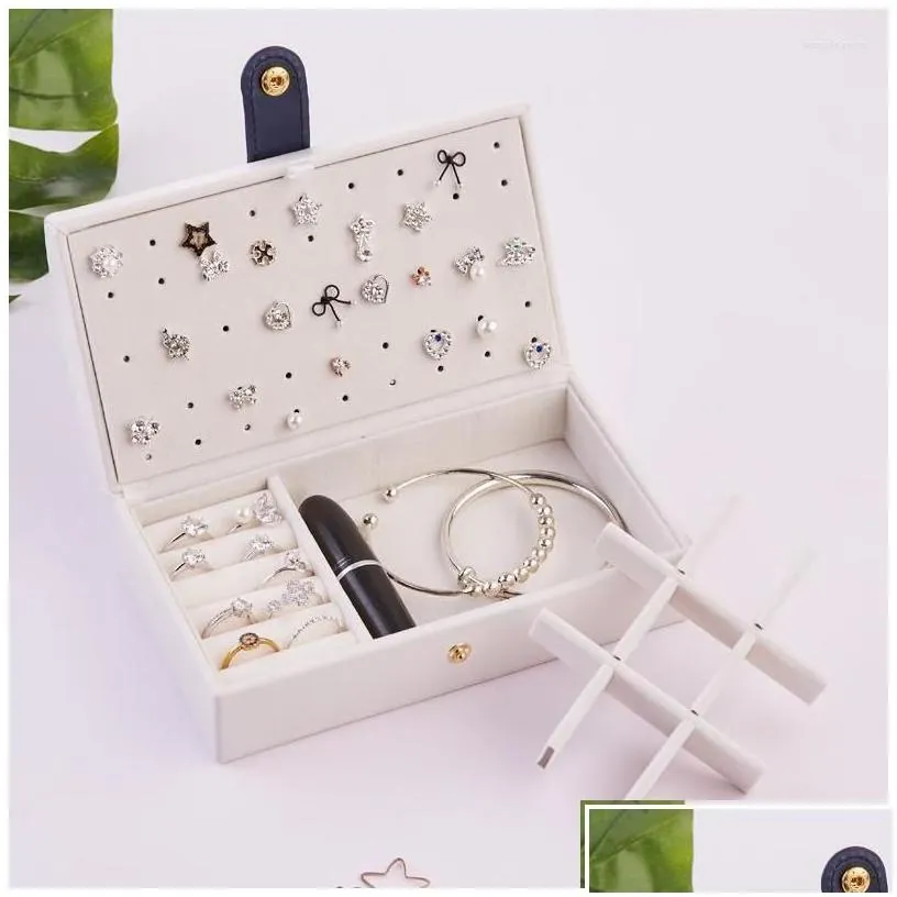 jewelry pouches bags pouches storage box portable simple jewlery small earrings necklace ring ear stud showcase stand holder drop d