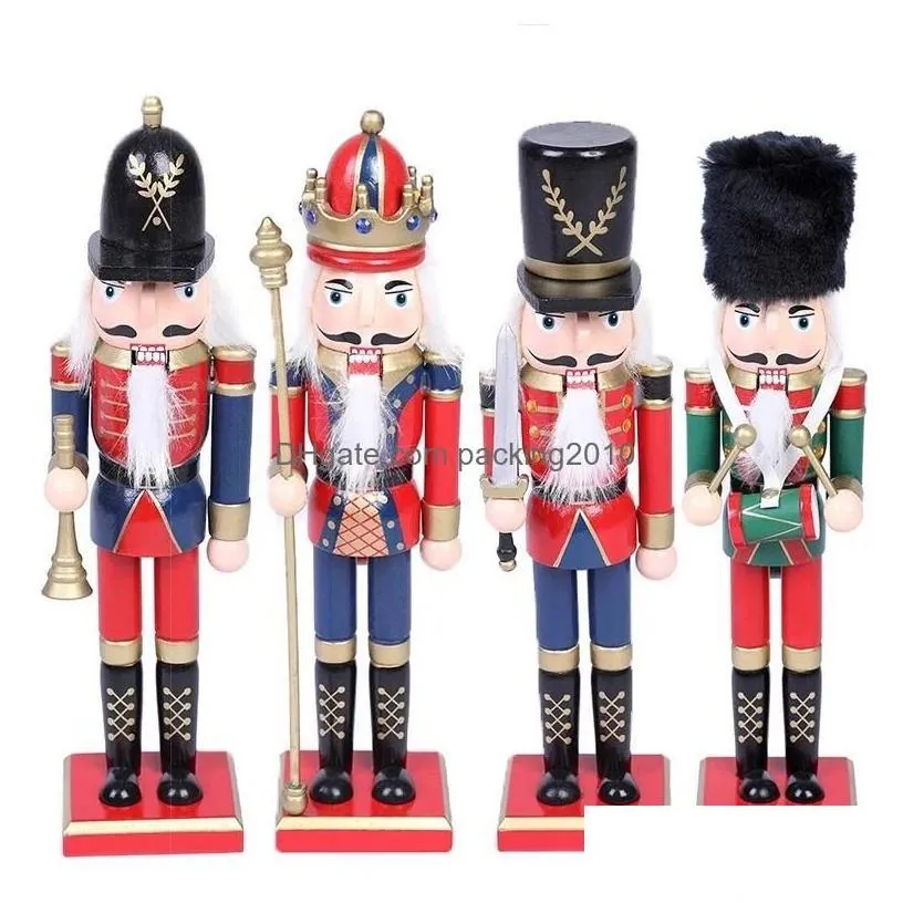 Christmas Decorations Merry Wooden Nutcracker Soldier 30Cm Handcraft Puppet Room Pendants Decoration Year 2022 Drop Delivery Home Ga Dhlu6