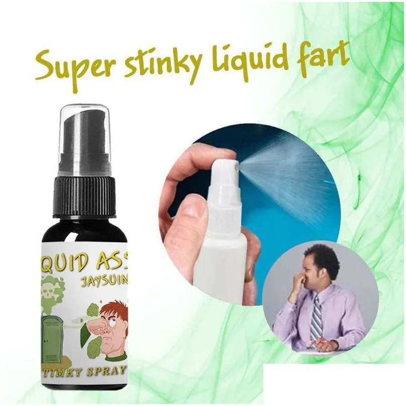 30ml super stinky liquid fart terrible smell spray long lasting halloween prank toy adults children spoof odor