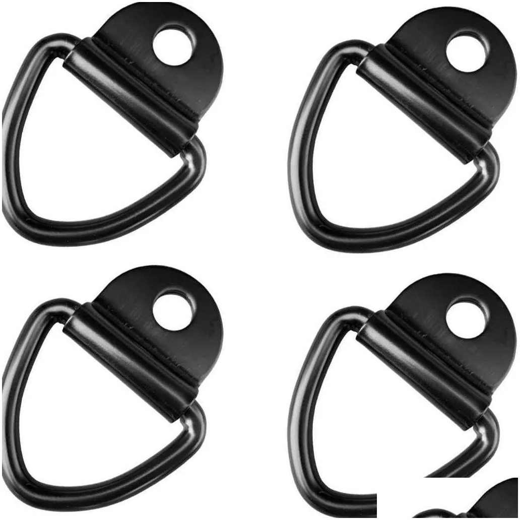 Car 5Pcs/10Pcs Truck Trailers Ring Hook Bed Tie Downs Anchor Lashing Strap Holder D Shape Mounting For Trailer Bicycle Atv Utv Quad Dhuwc