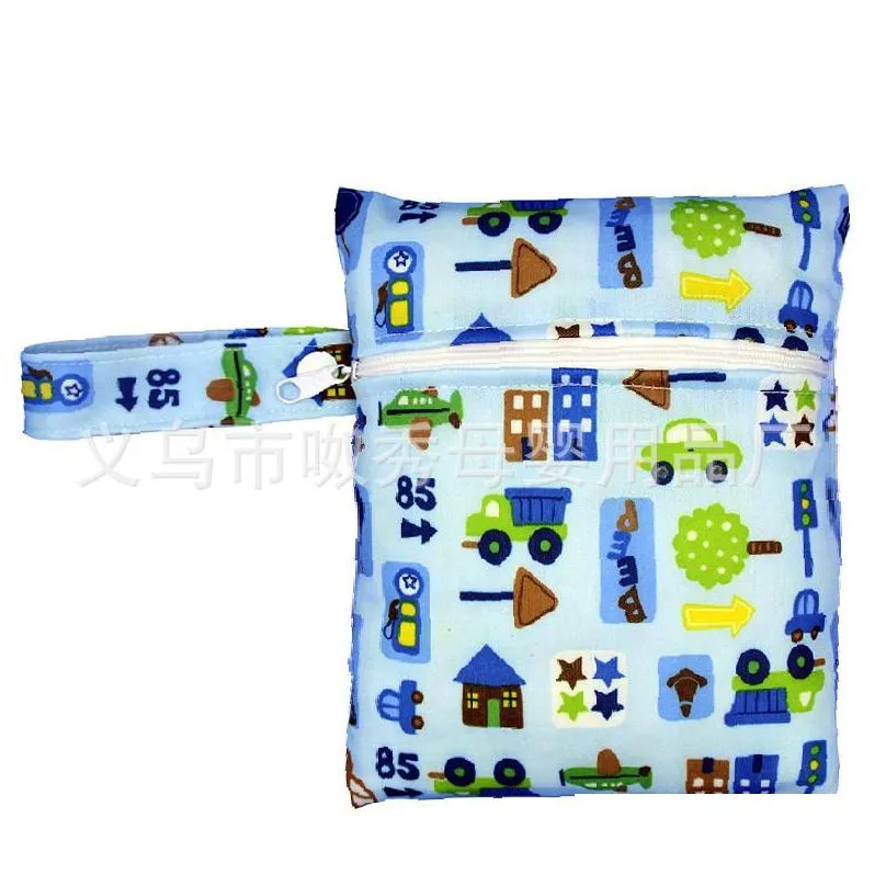 Storage Bags Waterproof Reusable Wet Bags Menstrual Nursing Pads Make Up Stroller Travel Pocket Mini Bag For Baby Home Garden Housekee Dhoa3