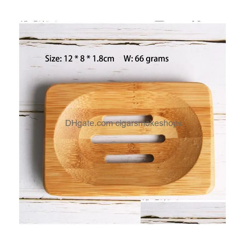 Soap Dishes Natural Bamboo Wooden Soap Dish Tray Holder Storage Rack Plate Box Container For Bath Shower Bathroom /Fedex Home Garden B Dhpez