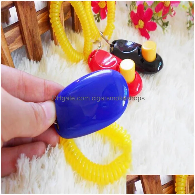 Dog Training & Obedience Puppy Dog Cat Pet Click Clicker Whistle Training Obedience Aid Wrist Strap Guide Tool Supplies Home Garden Pe Dhf7Z