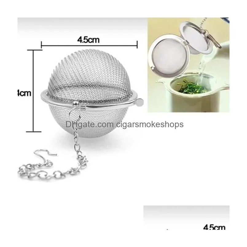 Coffee & Tea Tools Stainless Steel Tea Infuser 4.5Cm / 5.5Cm 7Cm /9Cm Pot Infusers Sphere Mesh Strainer Balls 100Pcs Home Garden Kitch Dhsnf