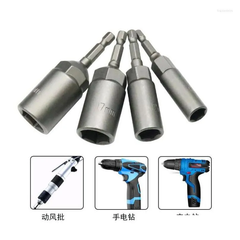 1pc 5.5mm-19mm extra deep bolt nut driver bit set 1/4 inch 6.35mm hex shank impact socket adapter setters for power tool