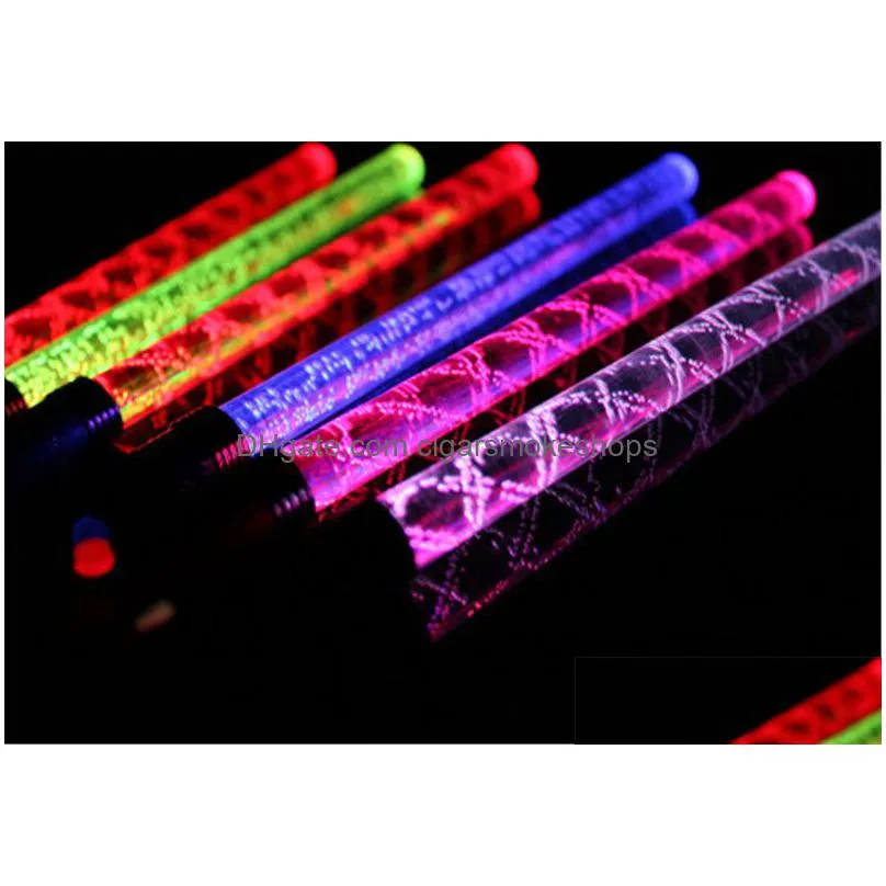 Other Festive & Party Supplies New Led Cheer Glow Sticks Colorf Changed Flash Wand For Kids Toys Christmas Concert Birthday Party Supp Dhy9V