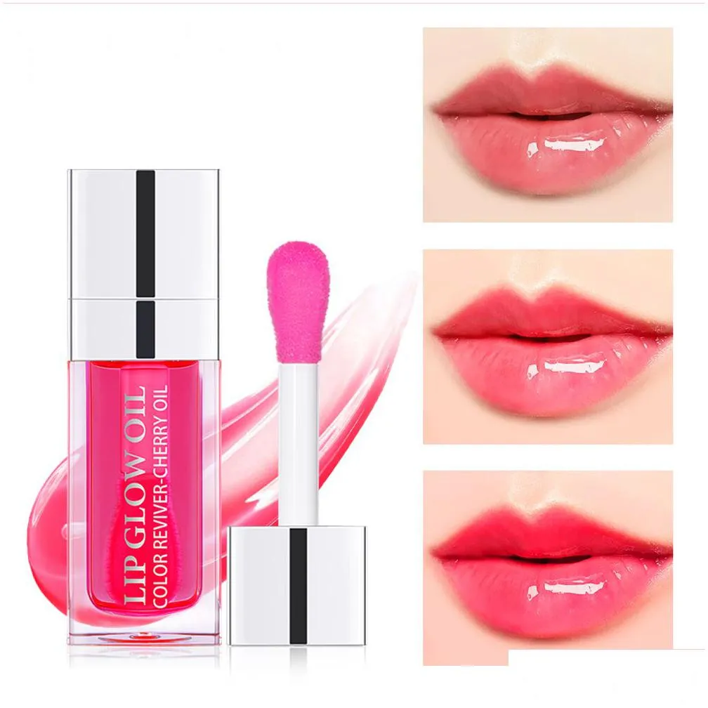 lip oil glow crystal jelly gloss moisturizing plumping lipgloss tint long lasting nourishing makeup sexy plump tinted make up