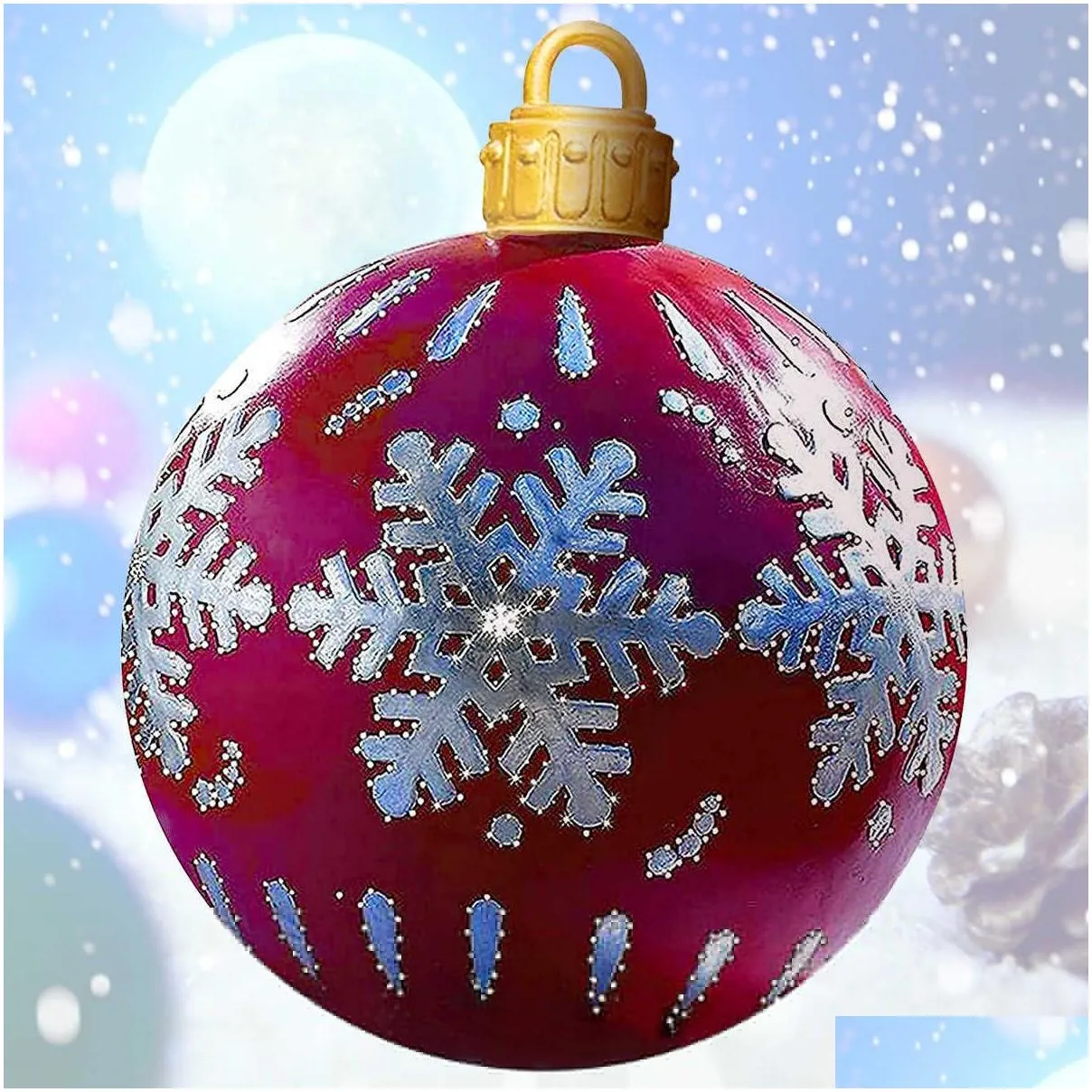 Christmas Decorations Balls Big Inflatable Xmas Tree Ornament Nt Spheres Home Decoration Toy For Year House Yard Garden Outdoor Part Dhzpc