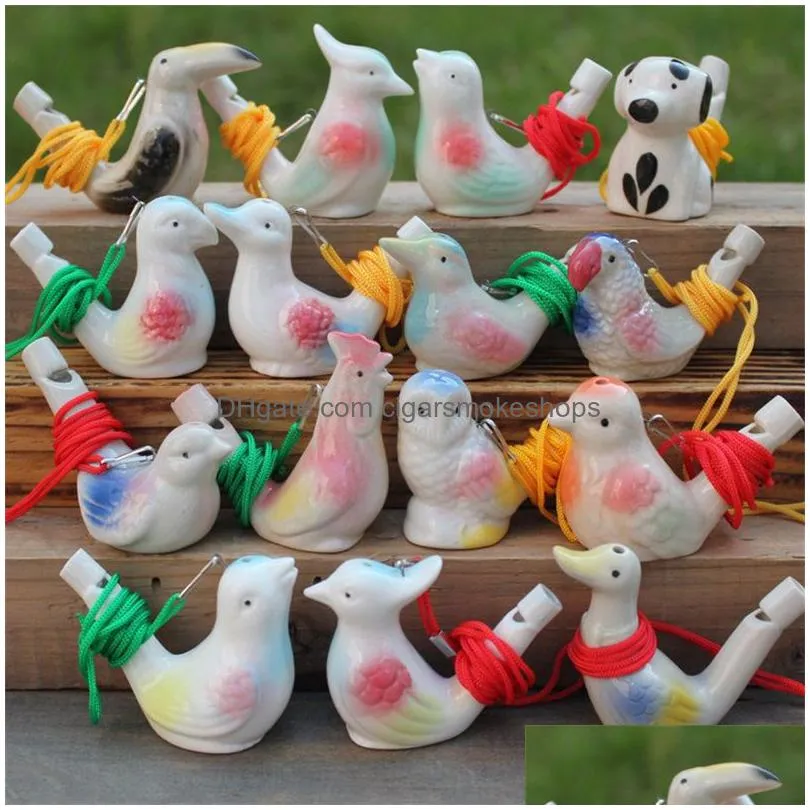 Party Favor Bird Shape Whistle Children Ceramic Water Ocarina Arts And Crafts Kid Gift For Many Styles 1 1Yx C Home Garden Festive Par Dhhhw