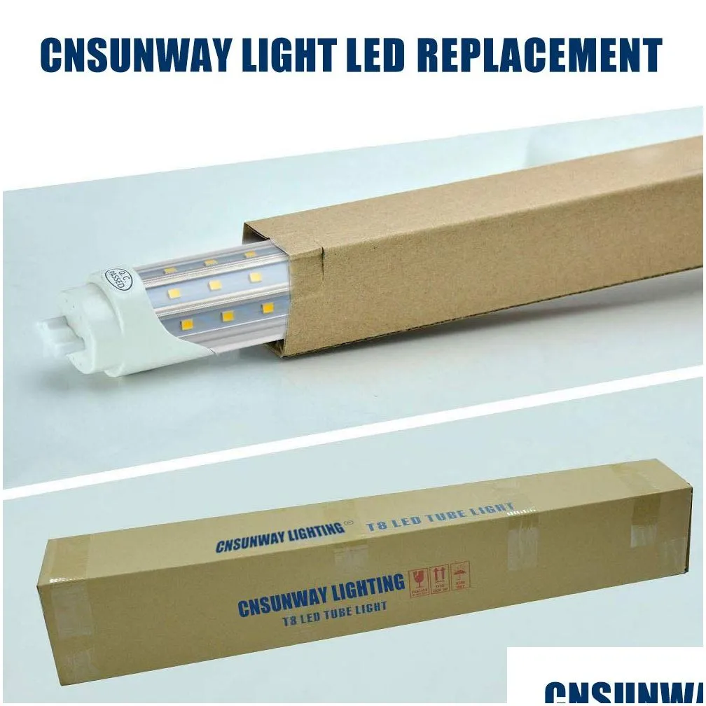 Led Tubes 4Ft Led Lights 4 Ft T8 22W 28W 60W Leds Tubes Light Smd 2835 G13 Fluorescent Lamp Ac85-265V For Shop Garage Warehouse Store Dh4Ew