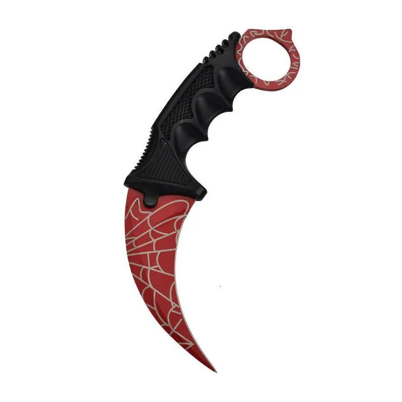 Knife 7.48 Cs Go Karambit Knife Fixed Blade Survival Tactical Training Outdoor Cam Hunting Claw Knives Edc Mti Tool Home Garden Tools Dhaxp