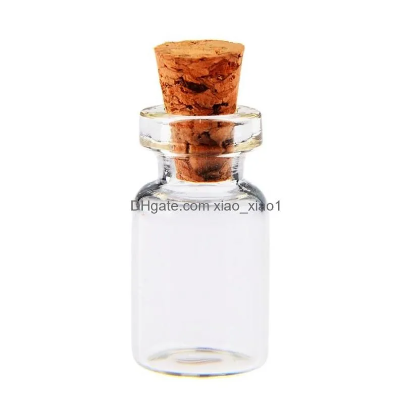 Storage Bottles Jars 50Pcs 05Ml Cute Mini Small Tiny Empty Clear Wishing Vials With Cork Glass Containers2705375 Drop Delivery Home Dhwxc