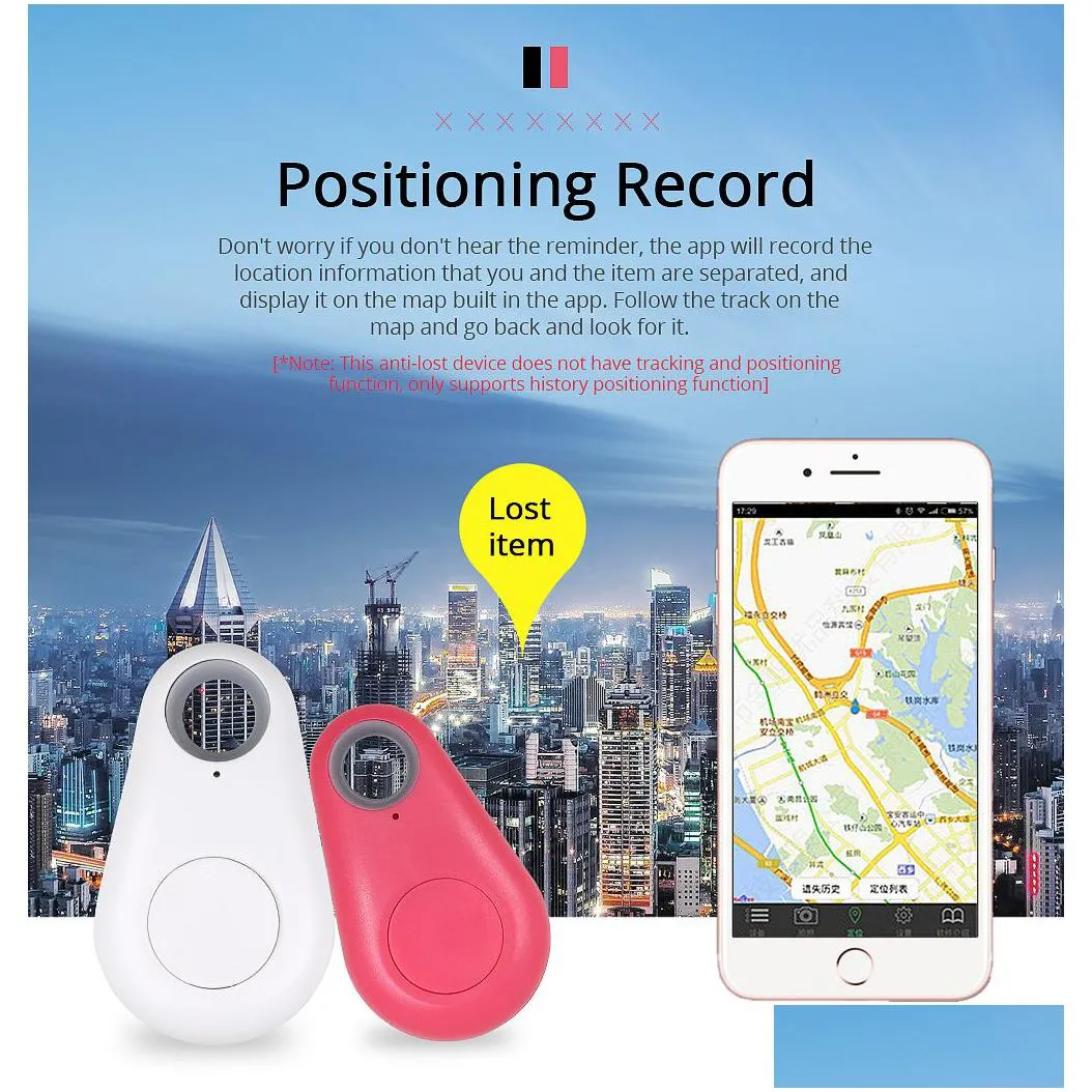 gps finder car tracker wireless bluetooth 5.0 child pets wallet key finder gps locator anti-lost alarm with retail bag