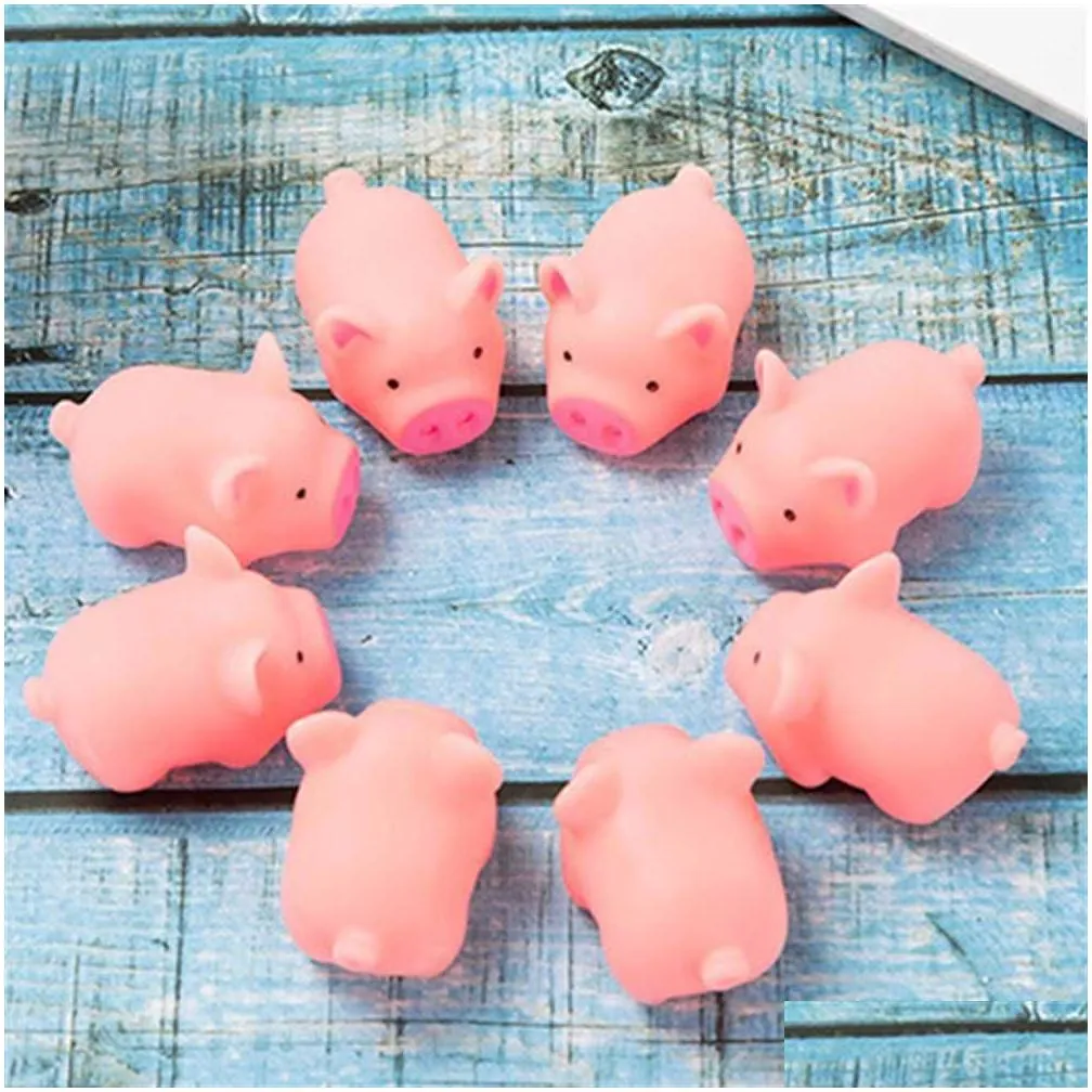 Dog Toys & Chews Dog Toys Chews Pet Toy Cute Pink Pig Squeeze Squeaky Sound Soft Rubber Mini Chew Interactive Games Training Funny Sup Dhn5V