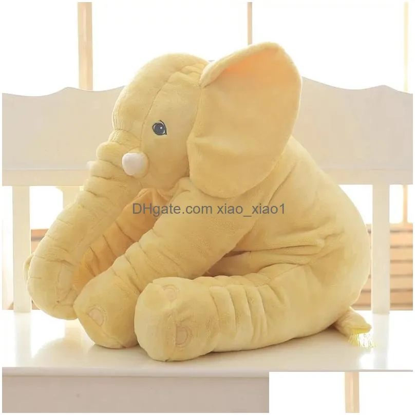 Cushion/Decorative Pillow 60Cm 40Cm Soft Plush Elephant Baby Slee Back Cushion Stuffed Animals Pillows Born Doll Playmate Cushions K Dhlaf