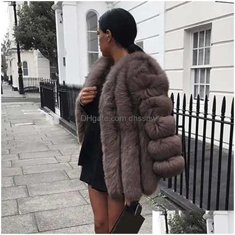 womens fur faux clearance sale women coat warm plush teddy autumn winter luxury soft jacket for thick outwear 4xl high quality