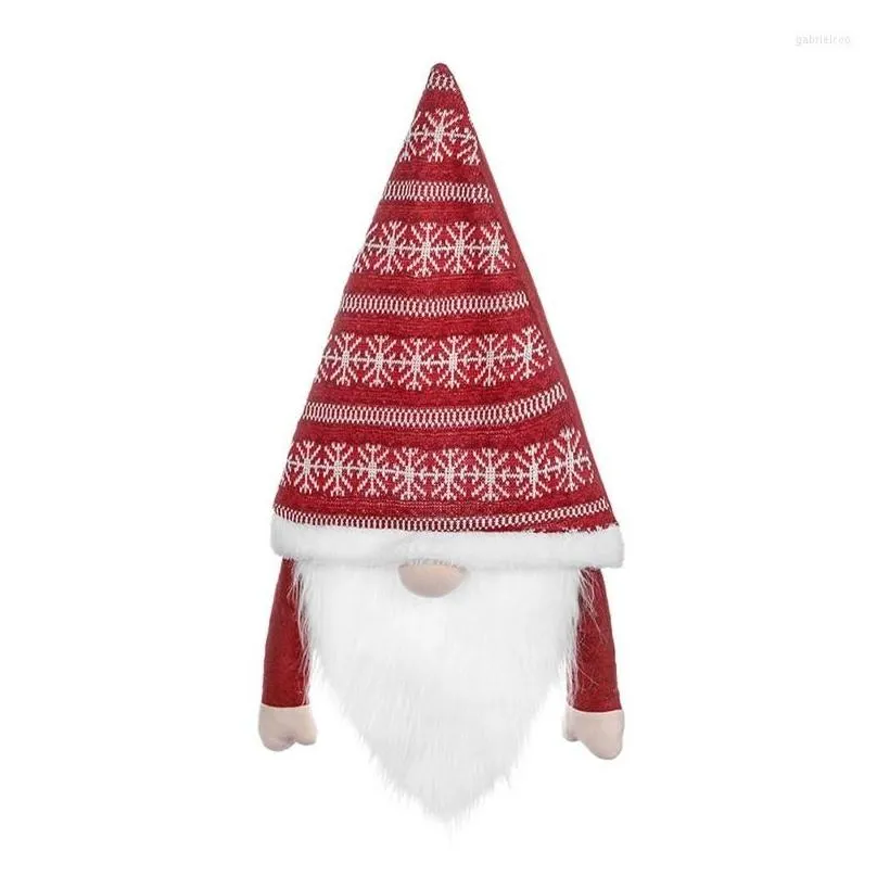 Christmas Decorations Y9Re Gnome Tree Topper 25.6 Inch Large Swedish Tomte Plush Santa Gnomes Drop Delivery Home Garden Festive Part Dhcq3