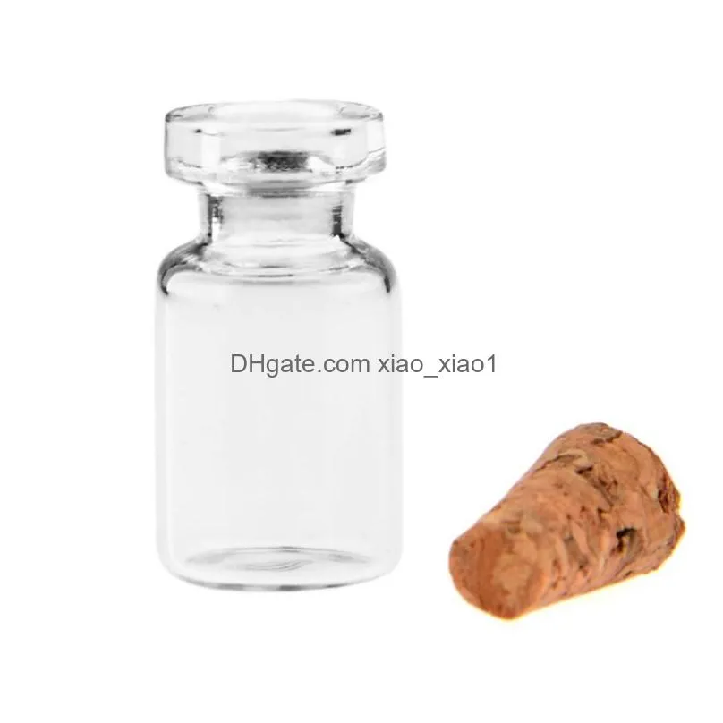 Storage Bottles Jars 50Pcs 05Ml Cute Mini Small Tiny Empty Clear Wishing Vials With Cork Glass Containers2705375 Drop Delivery Home Dhwxc