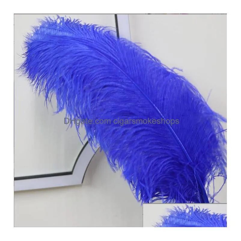 Party Decoration Ostrich Feather Plume 20-22 Inch 50-55 Cm For Wedding Centerpiece Table Party Event Decor Festive Decoration White Bl Dhmwk