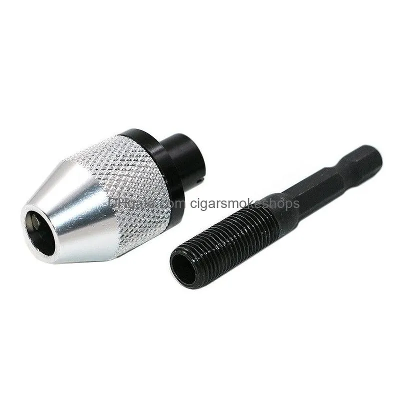 Drill Bits 6.M 1/4 Inch Keyless Drill Bit Chuck Adapter Converter 0.3-6Mm For Impact Driver Hex Shank Grinder Drills Screwdriver Adapt Dh13O