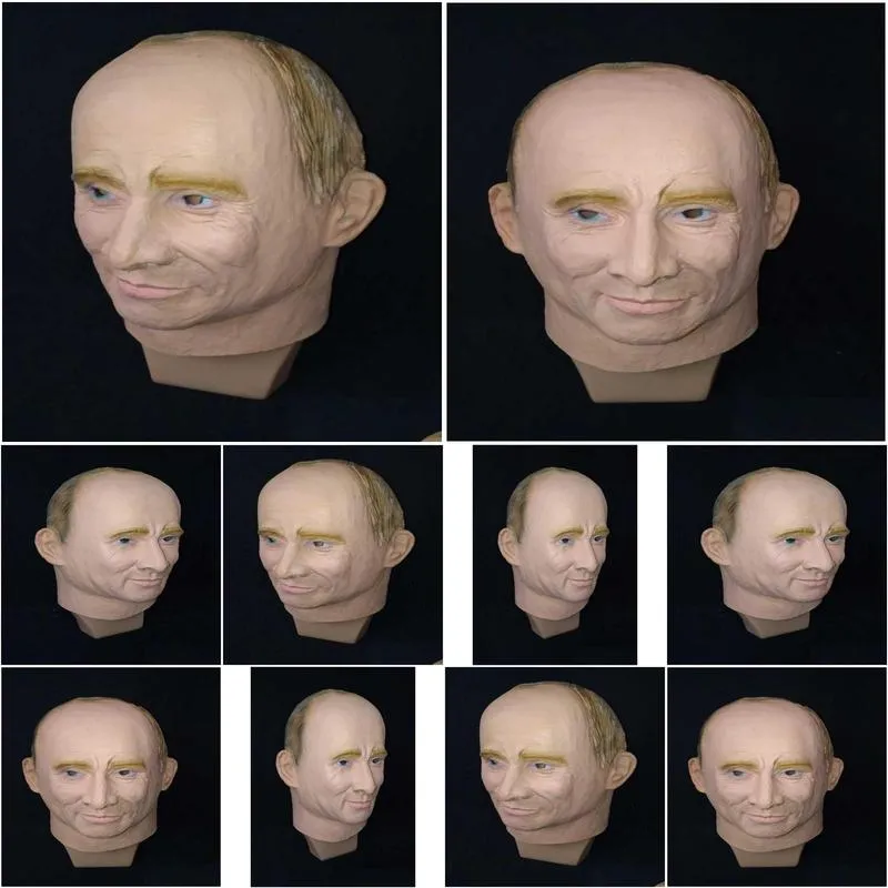 Party Masks Party Masks Russian President Vladimir Putin Latex Mask Fl Face Halloween Rubber Masquerade Adt Cosplay Fancy Costume Home Dhzda