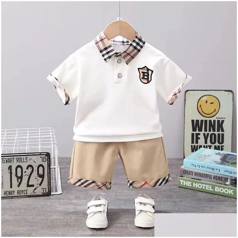 clothing sets 2pcs children tracksuits summer solid kids shorts t-shirts set toddler boy clothes suits girl outfits baby