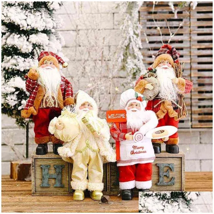 Christmas Decorations Christmas Decorations Santa Claus Doll Merry For Home 2022 Ornaments Xmas Navidad Gifts Happy New Year 2023 T220 Dhmu3