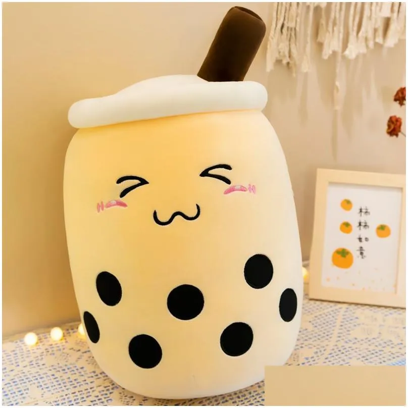 New Ccreative Fruit Milk Tea Cup Plush Toy Cute Cartoon Slee Pillow Wholesale Dhofm