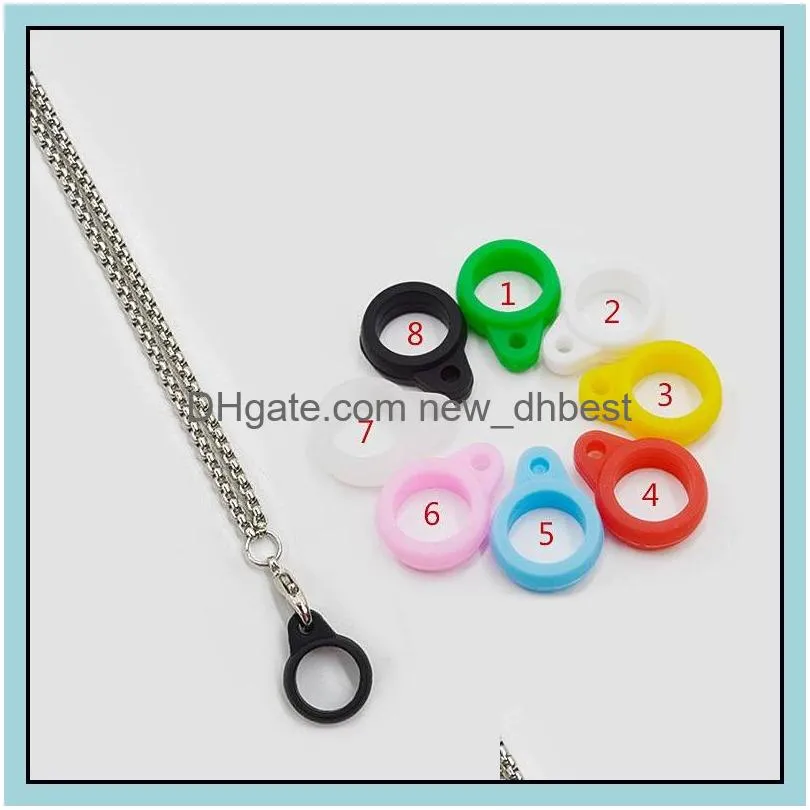 20mm stainless vape lanyard with ring clips necklace rope smoking accessories