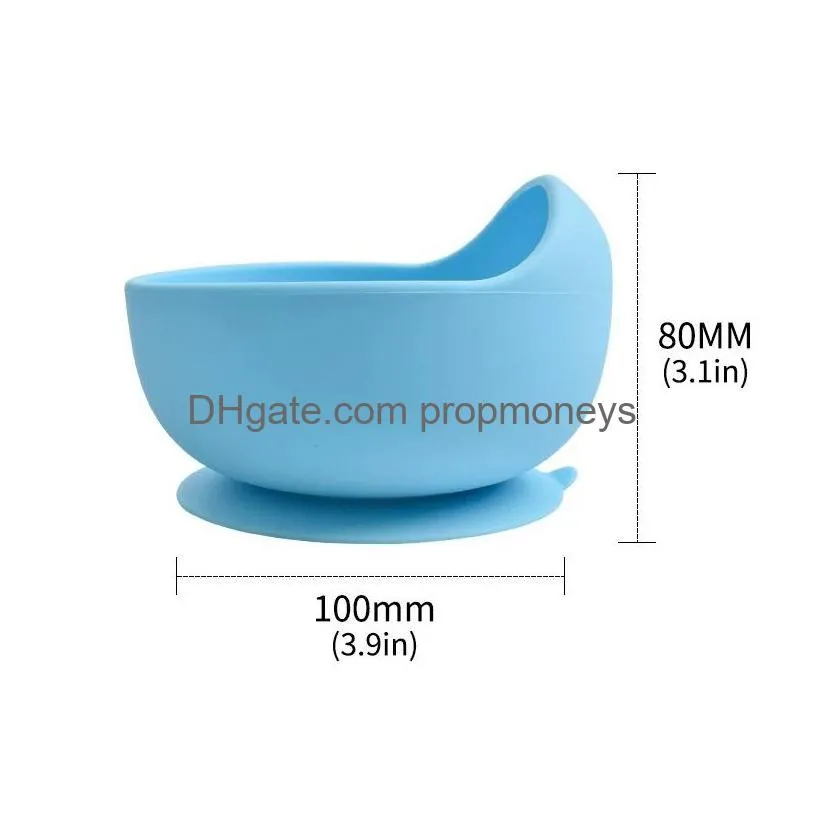 Cups, Dishes & Utensils Baby Sile Bowl Feedingtableware Spoon Waterproof Suction Childrens Tableware Plate Set Dishes Kitchenware Baby Dhv5B