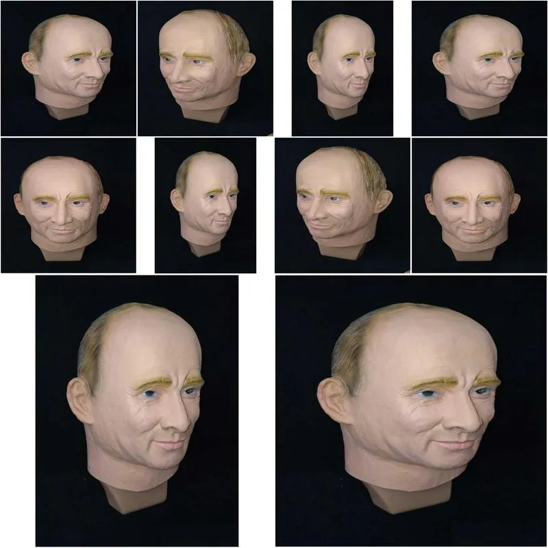 Party Masks Party Masks Russian President Vladimir Putin Latex Mask Fl Face Halloween Rubber Masquerade Adt Cosplay Fancy Costume Home Dhzda