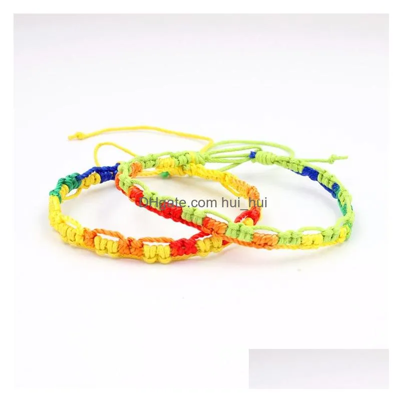 bohemian brand bangle weave cotton friendship bracelet woven rope string friendship bracelets261j