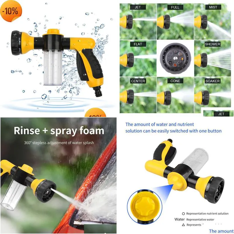  auto foam lance garden watering irrigation water gun car washer sprayer cleaning tool portable watering spray sprinkler supplies