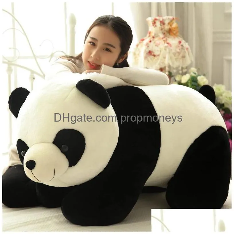 Stuffed & Plush Animals Cute Baby Big Nt Panda Bear Plush Stuffed Animal Doll Animals Toy Pillow Cartoon Kawaills Girls Lover Toys Gif Dh5Ta