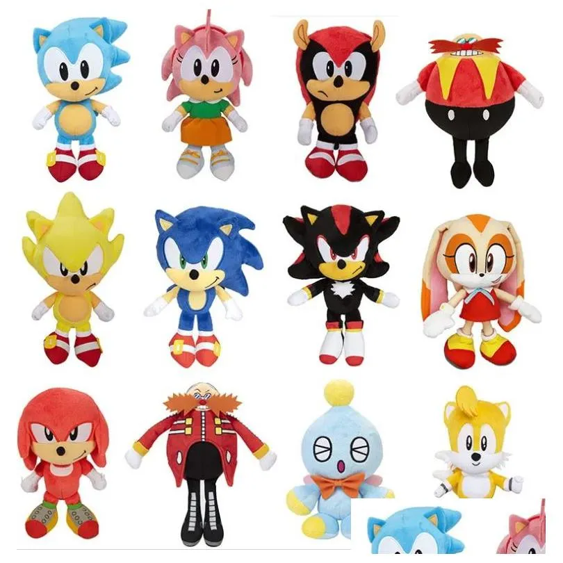 V 2023 Plush Dolls 28Cm Supersonic Toy Sonic The Mouse And Hedgehog Special Styles Dhd04