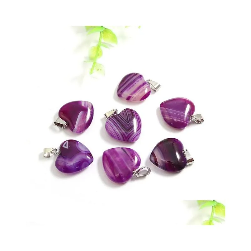 natural stone stripe agate charms pendants crystal reiki healing beads for jewelry making necklace earrings