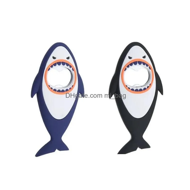 Party Favor Opening Bottle Cap Shark Beer Opener Cute Cartoon Animal Magnet 3D Wine Home Garden Festive Party Supplies Event Party Sup Dh1Tf